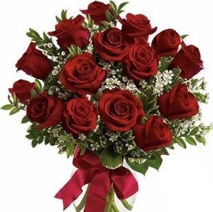 15 red roses with greenery | Flower Delivery Nizhnevartovsk